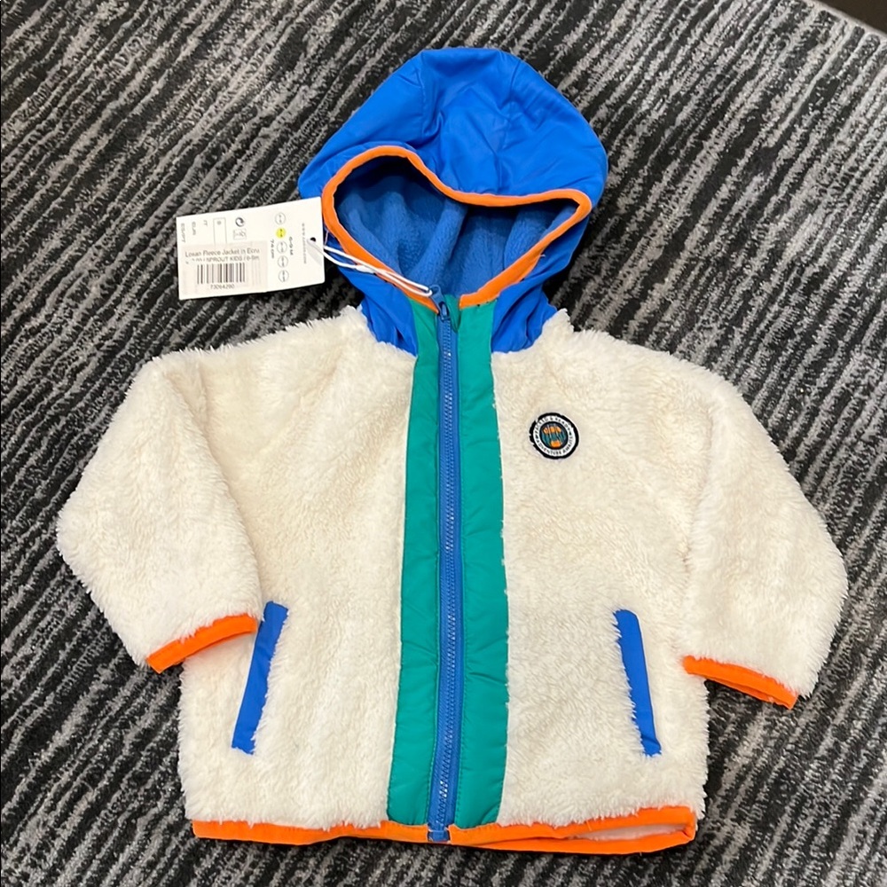 *NWT* Losan Colorful Hooded Fleece Jacket
